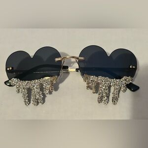 Bling Drip Heart Sunglasses